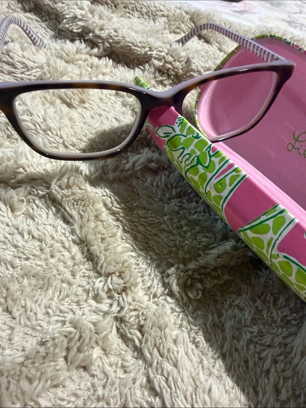 Lilly Pulitzer Kids Pink Eyeglasses with Patterned Arms
